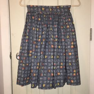 Incredible Homemade Vintage Temple Patterned Skirt